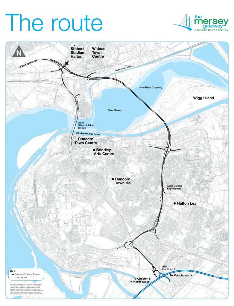 Mersey Gateway map