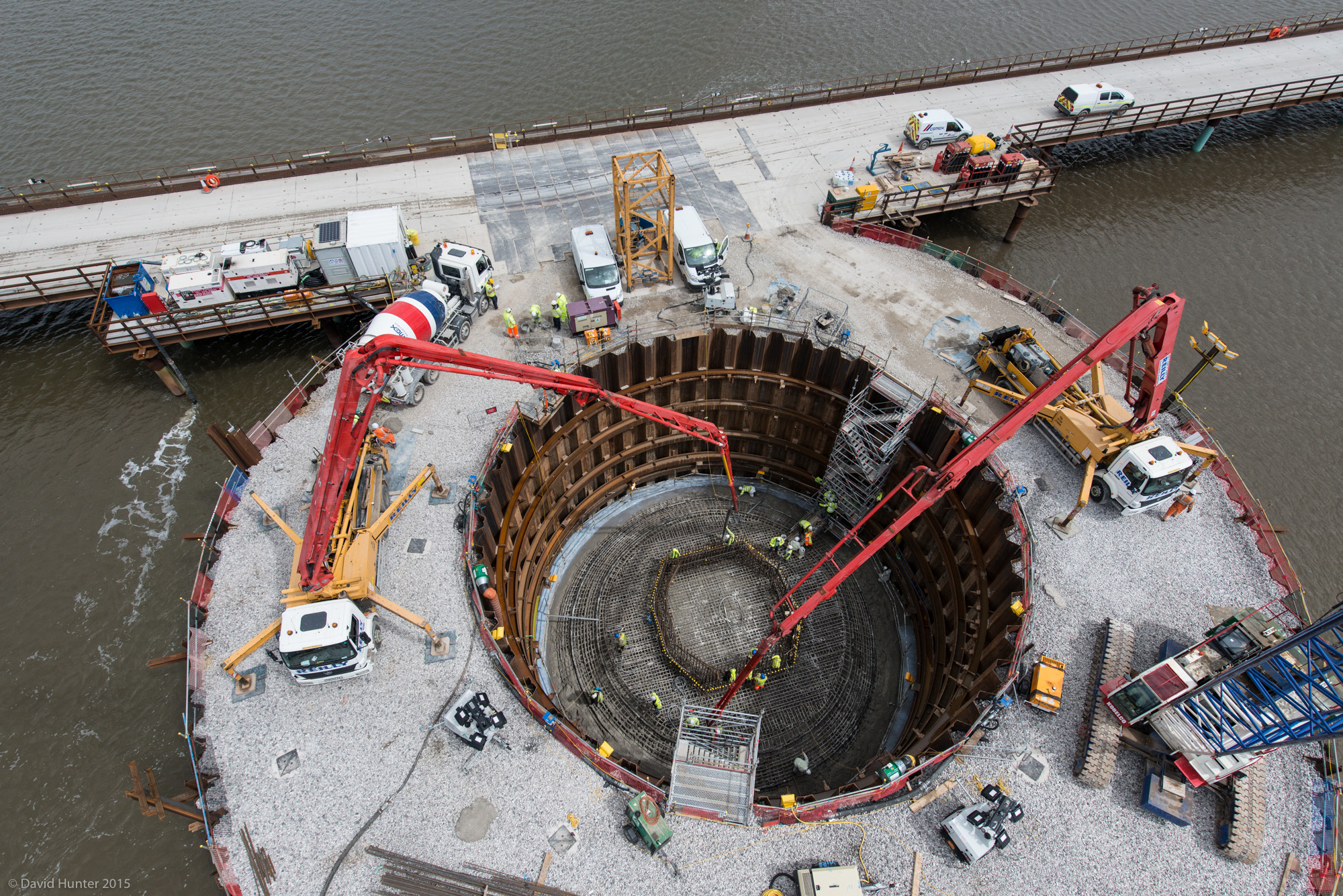 Concrete pour for bridge pylons marks next step for the Mersey Gateway Project The Mersey