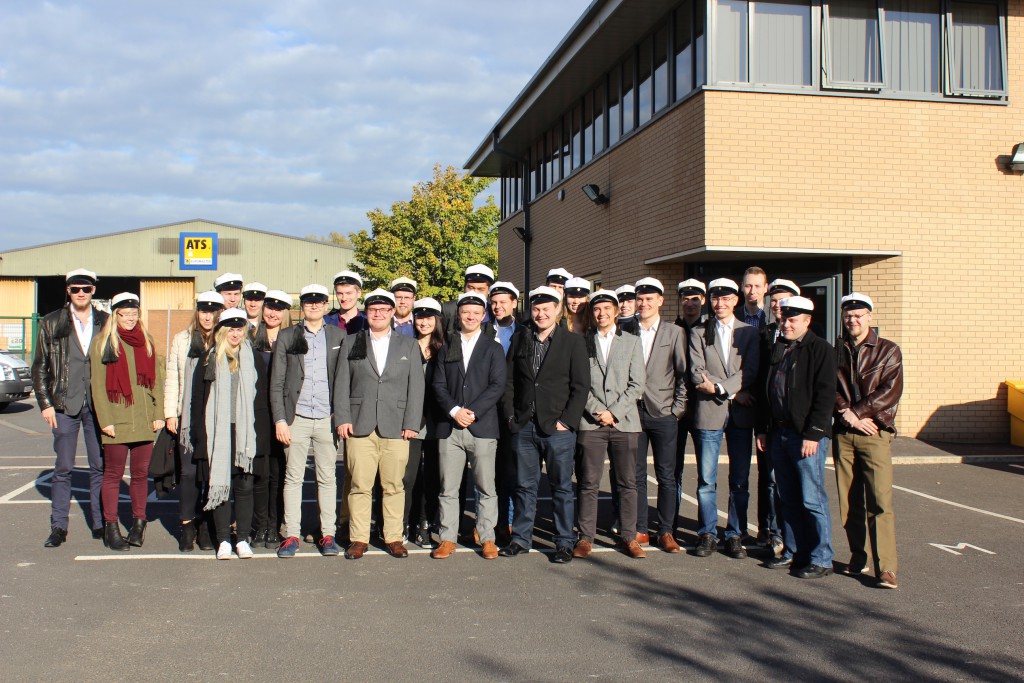Finnish engineering students from Aalto University in Helsinki pictured during a visit to the Mersey Gateway Project in Halton.